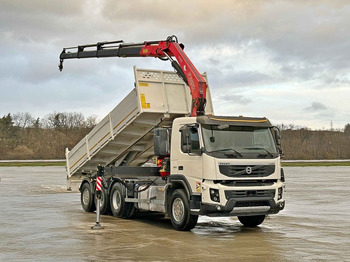 Φορτηγό με γερανό, Φορτηγό ανατρεπόμενο Volvo FMX 450 Kipper 6,50m*FASSI F215A.0.24 + FUNK*8x4: φωτογραφία 2