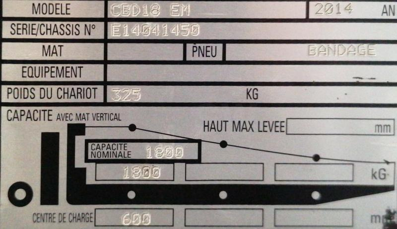 Παλετοφόρο Hangcha CBD18: φωτογραφία 11