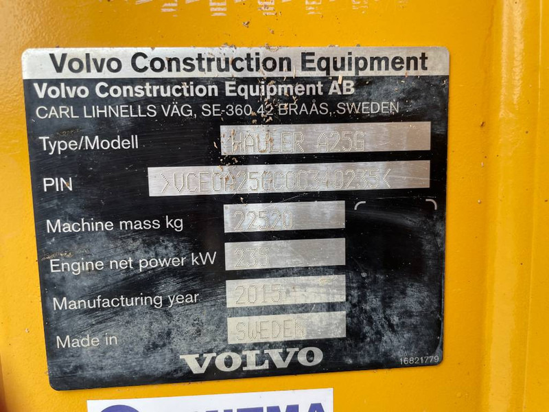 Αρθρωτό φορτηγό Volvo A25G: φωτογραφία 16