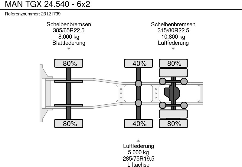 Τράκτορας MAN TGX 24.540 - 6x2: φωτογραφία 11