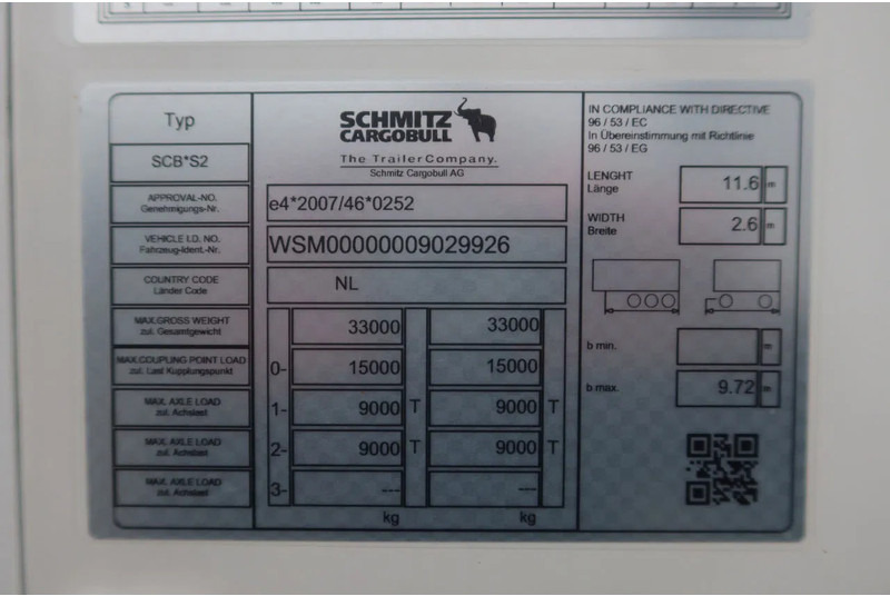 Επικαθήμενο κόφα Schmitz Cargobull TGX 18.400 Trekker + Schitz city trailer + klep Dhollandia 2500 KG bed 1x: φωτογραφία 16