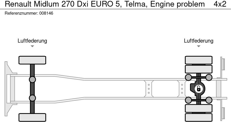 Φορτηγό με ανοιχτή καρότσα Renault Midlum 270 Dxi EURO 5, Telma, Engine problem: φωτογραφία 17