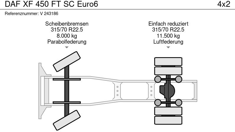 Τράκτορας DAF XF 450 FT SC Euro6: φωτογραφία 9