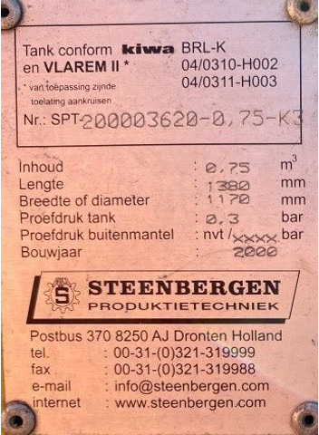 Δεξαμενή αποθήκευσης Kiwa IBC Steenbergen 750 liter Dieseltank met handpomp: φωτογραφία 8